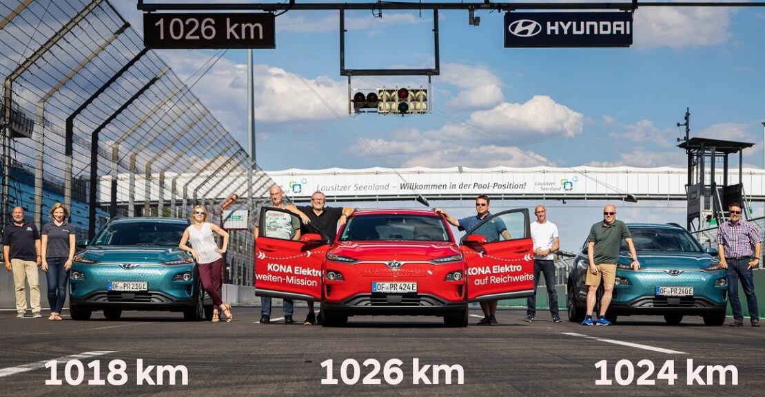 Hyundai kona sobrepasa los 1000km de autonomía en pruebas controladas