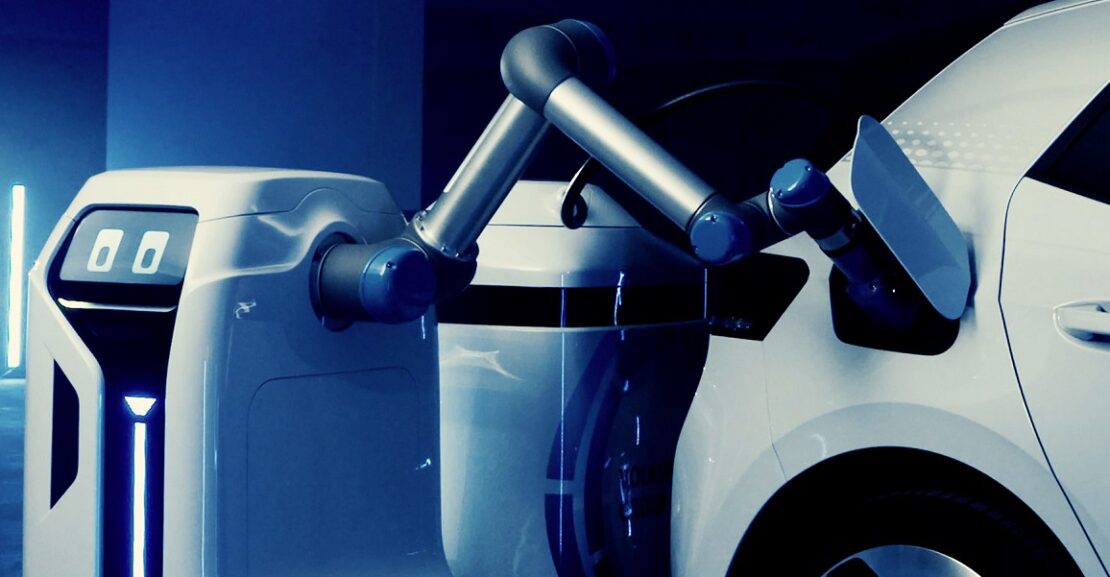 Volkswagen tiene una idea innovadora para recargar los vehículos eléctricos con robots